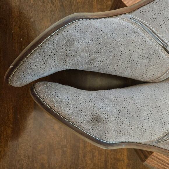 Lucky Brand Women's Felixah D'Orsay Bootie Gray Tan Size 8.5 - Picture 7 of 9